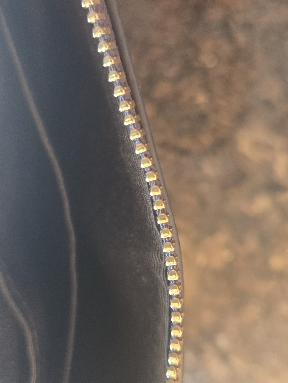 Coach Metallic Gold Leather Wristlet Clutch - Picture 6 of 9